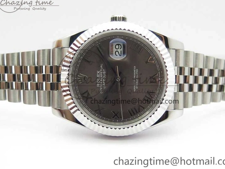1219 DateJust 41mm 126334 SS BP Maker 1:1 Best Edition New Version Gray Roman Dial on Jubilee Bracelet Reliable 3035